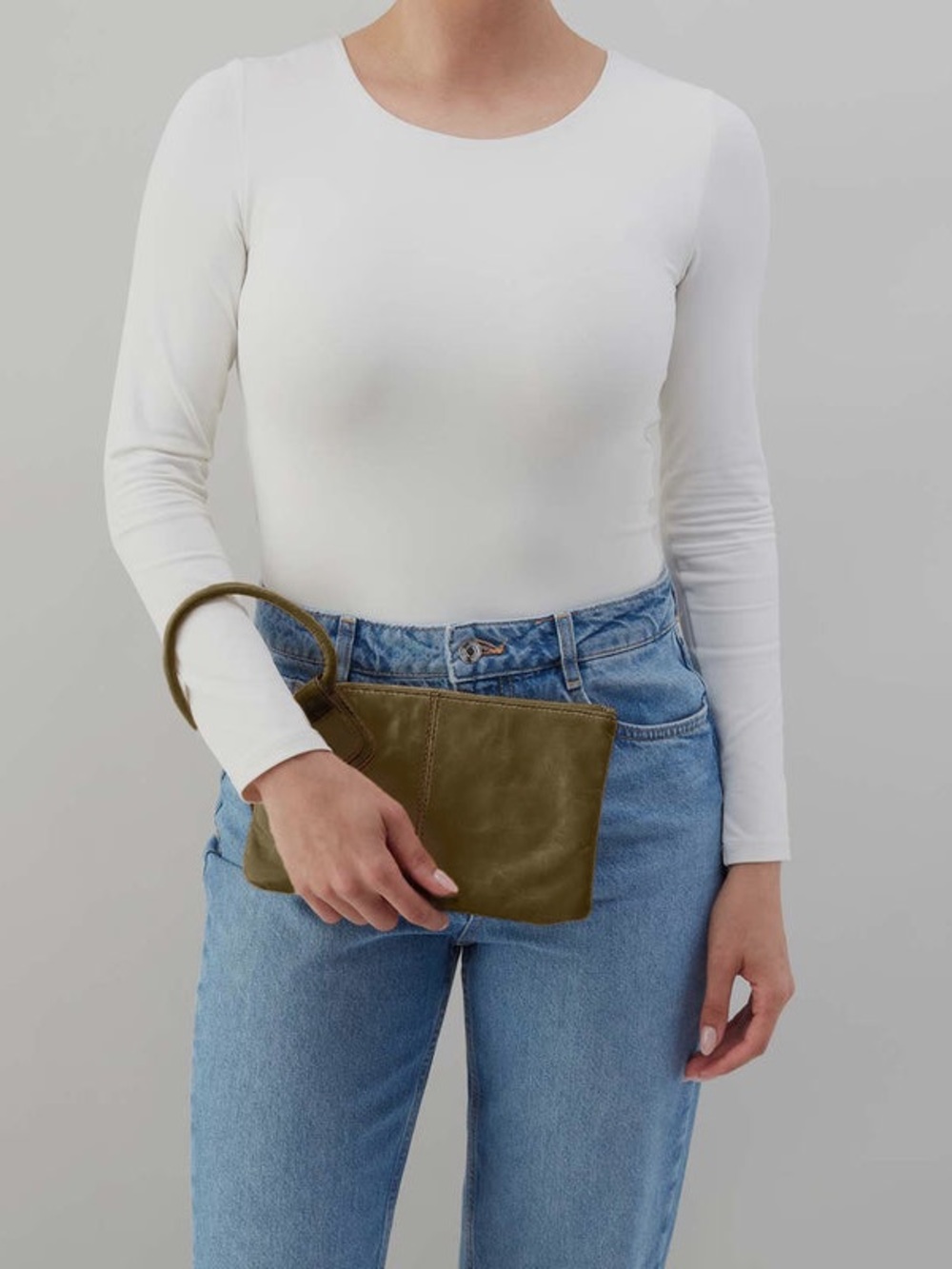 HOBO Green Sable Wristlet Clutch NWOT